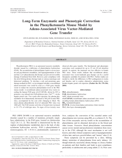 Long-Term Enzymatic and Phenotypic Correction in the