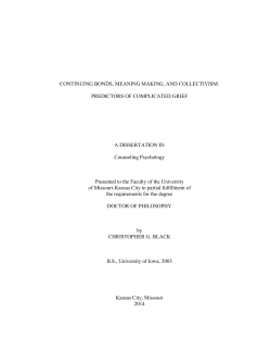 CONTINUING BONDS, MEANING MAKING, AND COLLECTIVISM