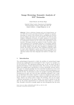 Image Browsing: Semantic Analysis of NN Networks