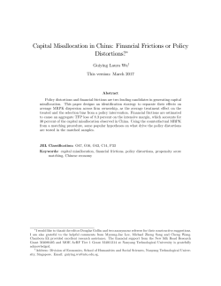 Financial Frictions or Policy Distortions?