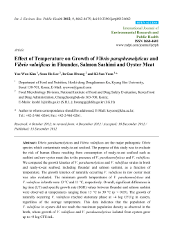 Effect of Temperature on Growth of Vibrio paraphemolyticus and