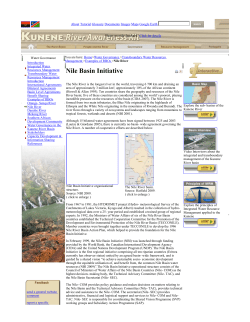 Nile Basin Initiative - Kunene River Awareness Kit