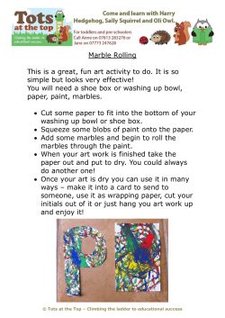 Marble Rolling This is a great, fun art activity to do. It