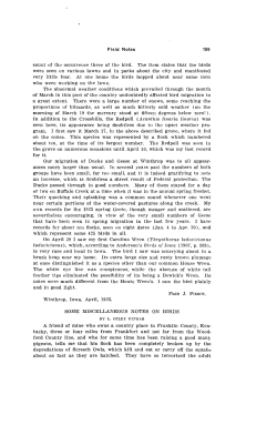 Some Miscellaneous Notes on Birds