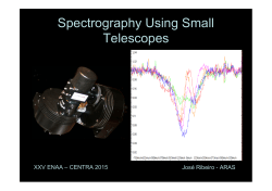 Spectrography Using Small Telescopes