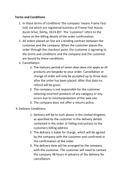 Terms and Conditions 1. In these terms of conditions `the company