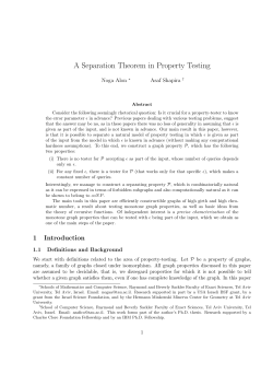 A separation theorem in property testing, Combinatorica 28