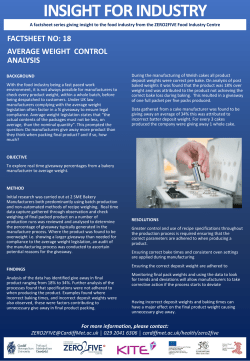 Average Weight Control Analysis