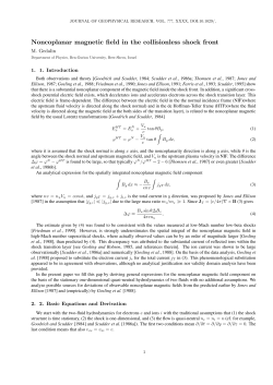 Noncoplanar magnetic field in the collisionless shock front