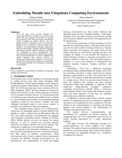 Embedding Moodle into Ubiquitous Computing Environments