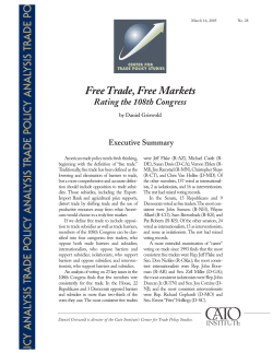 Free Trade, Free Markets