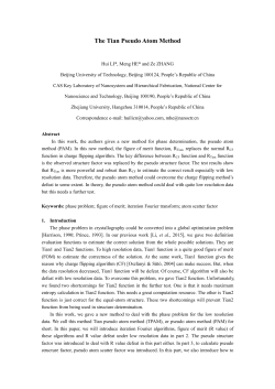 The Tian Pseudo Atom Method