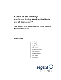 Exodus on the Parkway: Are Taxes Driving Wealthy