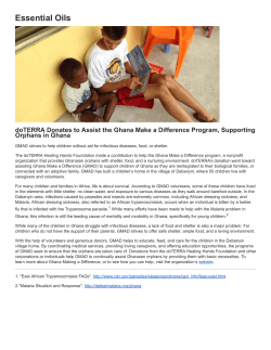 Essential Oils - Ghana Make A Difference