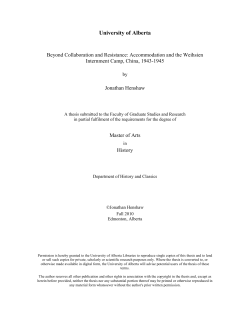 Table of Contents - Weihsien