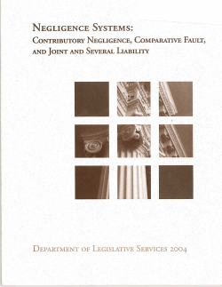 Negligence Systems: Contributory Negligence