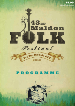 programme - Maldon Folk Festival