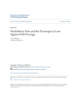 Huckleberry Finn and the Picaresque as Lens Against Debt Peonage