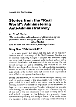 Stories from the "Real World": Administering Anti