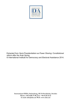 The constitutional design of semi-presidential