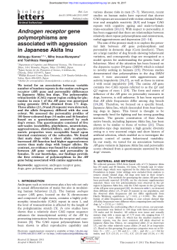 Androgen receptor gene polymorphisms are associated with