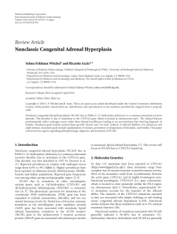 Nonclassic Congenital Adrenal Hyperplasia | SpringerLink