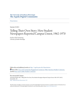 Telling Their Own Story: How Student Newspapers Reported