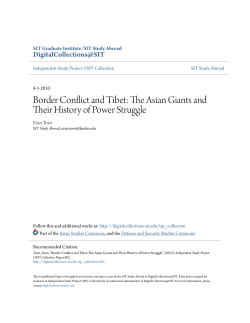 Border Conflict and Tibet