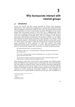 3 Why bureaucrats interact with interest groups