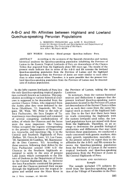 A-6-0 and Rh Affinities between Highland and Lowland