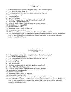 1. In the second stanza in Part V the drought is broken. What is the