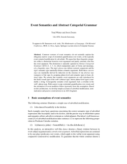 Event semantics and abstract categorial grammar