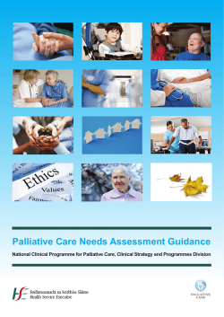 Palliative Care Needs Assessment Guidance