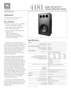 4181Single 460 mm (18”) Cinema Subwoofer