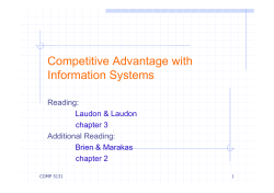 Competitive Advantage with Information Systems