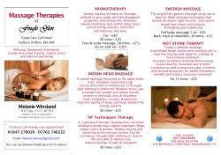 Our massage Brochure - Fingle Glen Golf and Hotel