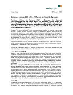 Press release - Galapagos NV