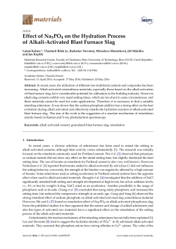 Effect of Na3PO4 on the Hydration Process of Alkali