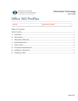 Office 365 ProPlus - IT Support Center