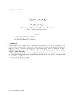 Inductance - OpenStax CNX