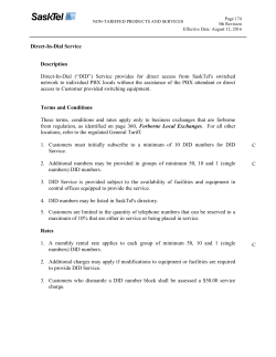 Direct-In-Dial Service Description Direct-In