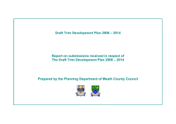 Draft Trim Development Plan 2008 &ndash; 2014