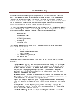 Document Security - Elite Forms, Inc.