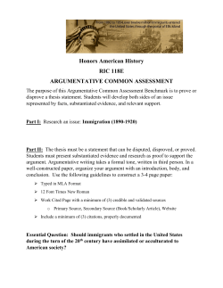 Immigration Argument Writing Benchmark