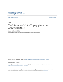 The Influence of Marine Topography on the Antarctic Ice Sheet