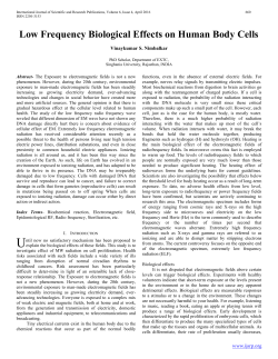 Low Frequency Biological Effects on Human Body Cells