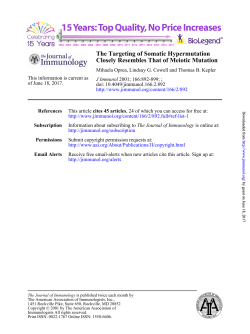 Closely Resembles That of Meiotic Mutation The Targeting of
