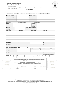 Fee quotation request form