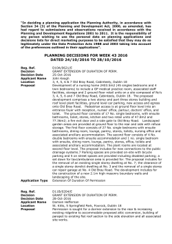 Planning Decisions - 28 October 2016