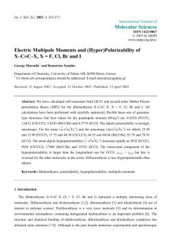 Electric Multipole Moments and (Hyper) Polarizability of X&ndash;C&equiv; C&ndash;X